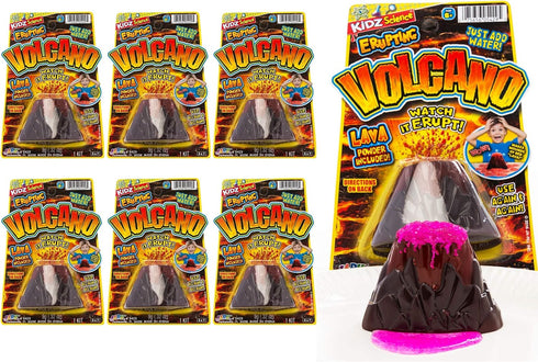 Small Erupting Volcano Science Kit (6 Volcano Toy) for Kids 6-8, Preschool Educational Lab Learning STEM Toys