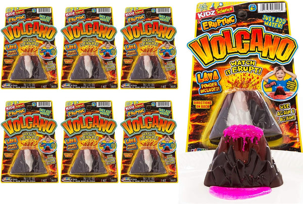 Small Erupting Volcano Science Kit (6 Volcano Toy) for Kids 6-8, Preschool Educational Lab Learning STEM Toys