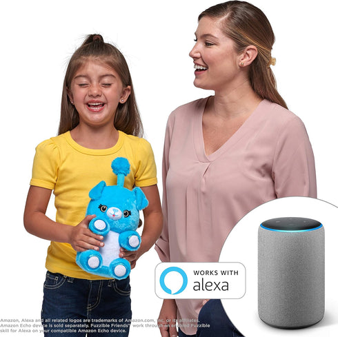 Fuzzible Friends Cuddles The Puppy Plush Light Up Toy, Works with Amazon Echo Devices for Interactive Activities