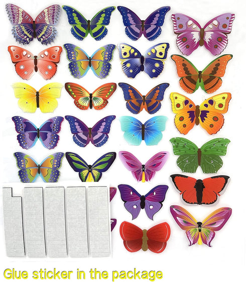 PARLAIM 104PCS 3D Butterfly Wall Decals - Removable Mural Stickers for Kids Nursery Bedroom Living Room Decor