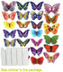 PARLAIM 104PCS 3D Butterfly Wall Decals - Removable Mural Stickers for Kids Nursery Bedroom Living Room Decor