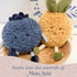 7-Inch MON AMI Blue Berry Fruit Plush Toy Stuffed Blueberry Toy for Boys & Girls | Soft Food Plush | Pretend Play