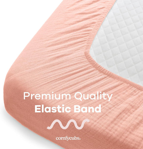 Set Soft Muslin Crib Sheet & Swaddle Blanket - Perfect for Baby