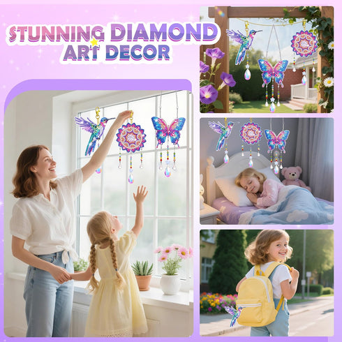 Vinworlf 8-12, 10-12, 3 Home/Garden/Backpack Crafts for Girls Diamond Art Kits for Girls Ages PCS Diamond Art, DIY