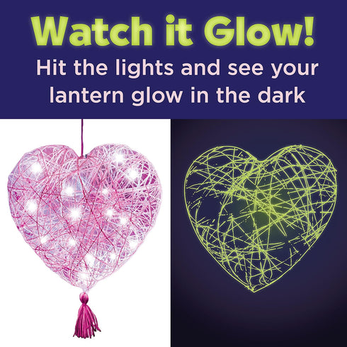 8+) Creativity for Kids String Art Heart Light Kit | Create a Glowing Heart Lantern with Easy String Art | Relaxing DIY