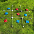 Outdoor Games Giant Tic Tac Toe, Glow in the Dark Yard Lawn Game for Family Fun