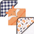 Hudson Baby Unisex Baby Cotton Rich Hooded Towels, Fox, One Size