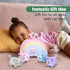 PixieCrush Wonder Products - Set of 5 Mini Cat Stuffed Plush Kittens with Rainbow Bag