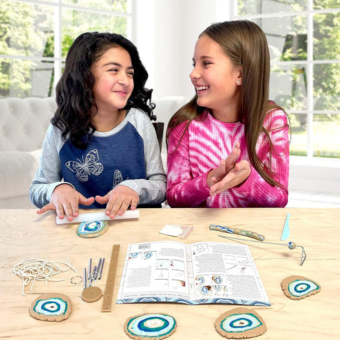Hapinest Make Your Own Clay Geode Wind Chime Craft Kit, DIY Projects for Kids, Girls, Teens, Ages 8-12