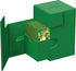 Ultimate Guard Flip 'n' Tray 100+ Deck Case for 100 Double-Sleeved TCG Cards + Dice Tray, Green