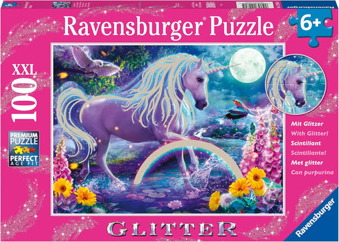 Ravensburger Glitter Unicorn - 100 Piece Jigsaw Puzzle for Kids - Unique Interlocking Pieces