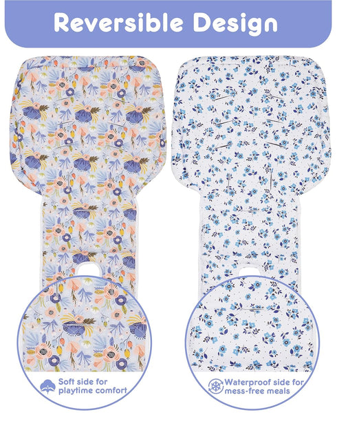 5-Point Baby High Chair Cover Replacement, Reversible & Waterproof High Chair Cushion Pad Home & Restaurant use