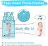 PartyHooman 1st Birthday Photo Banner for Baby, Monthly Milestones Garland for Boys, Pre-strung with Frame (Blue)