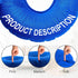 Zonon Inflatable Donut Car Seat Cushion, 2 Pieces 15 Inch Round Ring Pillows for Tailbone, Portable for Home Office Car