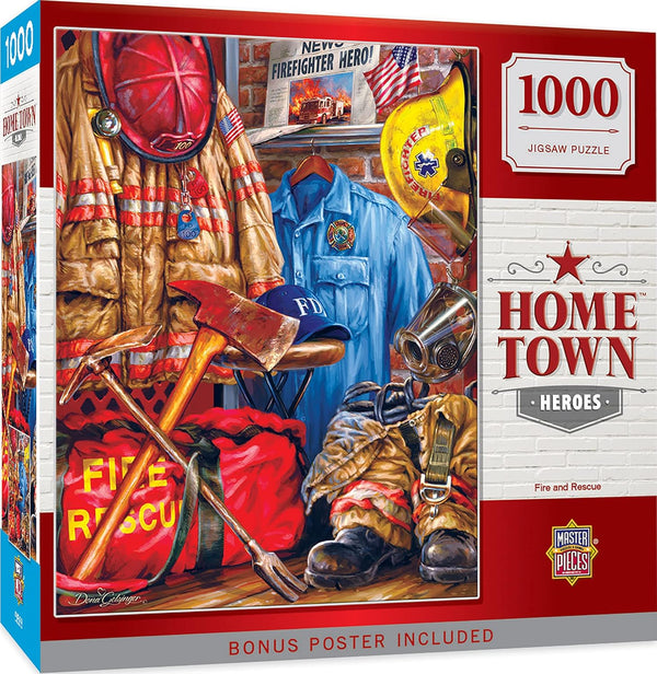 MasterPieces 1000 Piece Jigsaw Puzzle for Adults, Family, or Youth - Fire And Rescue