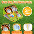 Animal Bean Bag Toss Game, Kids Outdoor Toys with Double-Sided Foldable Cornhole Board for Family Fun