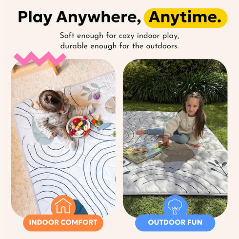 50" 50" Miotetto Baby Mat for Floor, x Playpen Mat, Thick Soft Foam Padding Baby Play Mat, Portable Quilted playmat