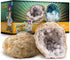 Break Open 2 Jumbo Geodes, Earth Science Kit for Kids to Learn Geology, Break Your Own Large Geode with Crystals