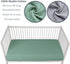 100% 2 Pack 52x28in GUNTAIL Muslin Crib Sheets for Boys Girls Cotton Fitted Baby Crib Sheet Soft and Breathable