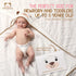 Snoodlebear Set Hands-Free Rayon Bamboo Hooded Baby Towel Extra Large for Boys and Girls Organic Rayon Bamboo Soft Baby