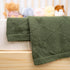 Green-28x36 Cotton Baby Blanket with Heart Patter Soft Breathable Newborn Blanket for Boys & Girls, Lightweight Knit