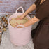 XUANGUO Cotton Rope Laundry Basket Hamper for Girls Kids Baby Nursery Hamper Bin Woven Storage Basket for Living Room