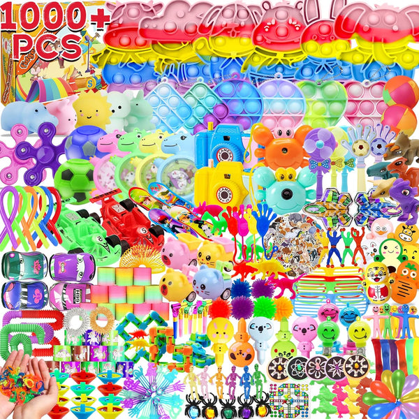 WEBROD 1000+ PCS Party Favors for Kids,Fidget Toys Pack,Valentines Stocking Stuffers, Birthday Gift,