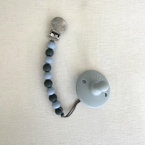 100% Ali+Oli Silicone Pacifier Clip for Baby (Thin Iron) Food-Grade BPA Free Newborn Pacifier Holder Infant Binky Clip