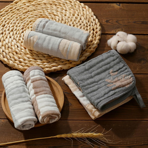 6-Pack 20x10 Inches, Ultra-Soft & Absorbent Muslin Baby Burp Cloths - Perfect for Messy Mealtimes with Newborns