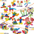 RAINBOW TOYFROG 100 Piece Interlocking Gears Toys Kit with Tote - Colorful Manipulatives for Kids' Sensory Bin