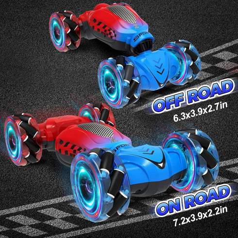 Gesture Sensing RC Stunt Car, Remote Control Toy for Kids 6-12 Year Old, 4WD Transform Hand Controlled 360° Rotating