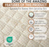 380 Crib Luxury Quilted Organic Mattress Protector Pad - Certified Organic Cotton, Waterproof Skin-Friendly Breathable