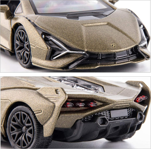 1/36 Scale Lamborghini Sián FKP37 Casting Car Model, Zinc Alloy Toy for Kids, Pull Back Vehicles Gift