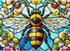 1000 1000 1000 27.5"x19.7" Sutinban Stained Glass Bee Puzzle Pieces, Piece Puzzle for Adults, Challenging Game Home
