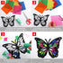 Outus 24 Sets 60 Butterfly Suncatchers Crafts Kit Butterfly Shaped Suncatchers with Pcs Colored Paper Stained Glass