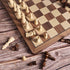 15" Set ELONGDI Wooden Chess with Magnetic Pieces - Extra Queens - Folding Chessboard Portable Travel Tournament Chess