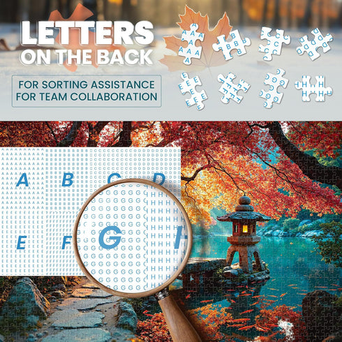 1000 1000 1000 1:1 Puzzles for Adults Pieces, Japanese Fall Kyoto Landscape, Lake Nature Piece Puzzle for Adults