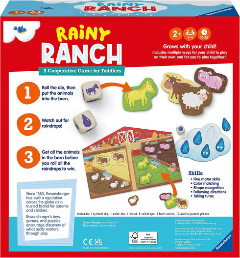 Ravensburger Rainy Ranch - Engaging Cooperative Game for Toddlers, Skill Development, Stimulates Imagination