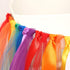 1st WAOUH Rainbow Banner for Birthday - Highchair Banner for First Birthday Decoration, Cake Smash Photo Prop, Tulle