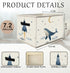 FDHSPAAM Outer Space Rocket Whale Nursery Storage Bins Box with Handles, Cosmic Galaxy Planet Star Moon Collapsible