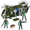 JOYIN Military Vehicles Toy Set of Friction Powered Transport Helicopter with Light