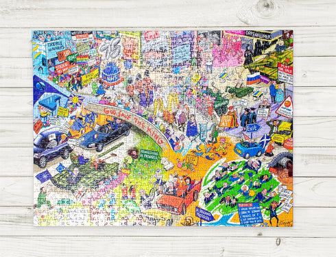Daily Telegraph 1000 Piece Jigsaw Puzzle - British Newspaper Take On World Events 2023