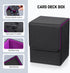 Set) ZLCA Card Deck Box for Trading Cards,PU Leather Magnetic Card Storage Box Fits for TCG CCG Magic Game Cards(Black