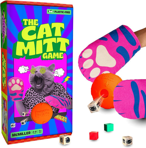 MCMILLER ENTERTAINMENT The Cat Mitt Game Hiss-terically Funny Family Board Game for