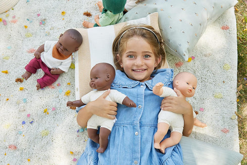 Miniland Doll 12 5/8'' Caucasian Soft Body (Box) - Made in Spain, Quality Inclusion