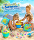 25 Set, 3-10 DISHIO Beach Toys for Kids, Pcs Metal Sand Sifter & Collapsible Beach Buckets Stainless Steel Sand Shovel