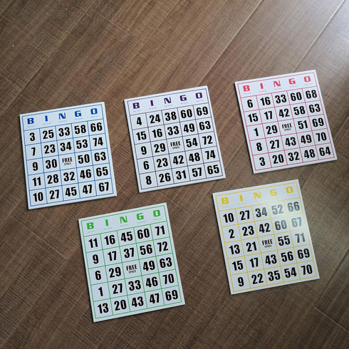 Yuanhe Jumbo Bingo Game Cards - 50 Pack Easy Read Bingo Set for Kids Party, School, Family Gathering