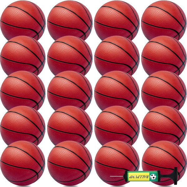 40Pcs 6" Inflatable Mini Basketball Balls Bulk Set, PVC Small Basketball for Over The Door Games and Indoor Outdoor Play