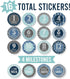 Hadley Designs 16 Monthly Baby Milestone Stickers for Baby Boy - Blue