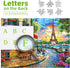 500 Sunset, Back(23" 15") Paris Street Piece Jigsaw Puzzle for Adults & Seniors, Eiffel Tower Cafe Scene Romantic